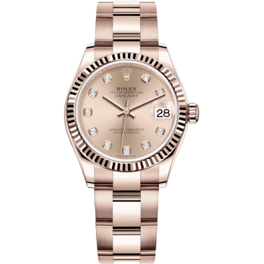 Rolex Datejust 31 Rose Gold / Fluted / Rose - Diamond / Oyster 278275-0030