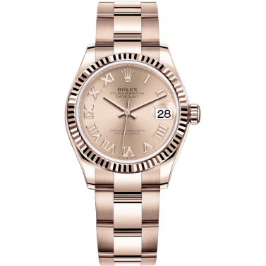 Rolex Datejust 31 Rose Gold / Fluted / Rose - Roman / Oyster 278275-0034