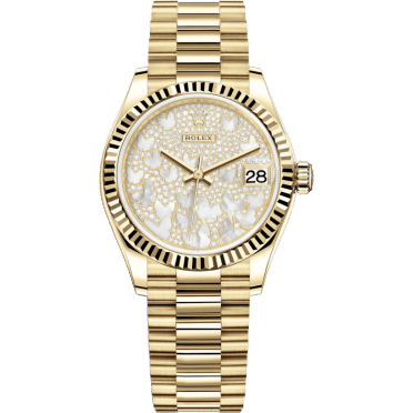 Rolex Datejust 31 Yellow Gold / Fluted / Butterfly / President 278278-0022