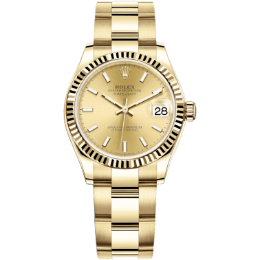 Rolex Datejust 31 Yellow Gold / Fluted / Champagne / Oyster 278278-0039