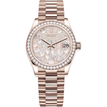 Datejust 31 Rose Gold / Diamond / Butterfly / President