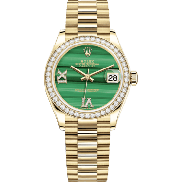 Rolex Datejust 31 Yellow Gold / Diamond / Malachite / President 278288rbr-0004