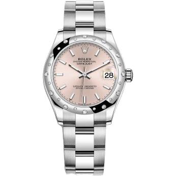 Datejust 31 Stainless Steel Domed Diamond / Oyster / Pink