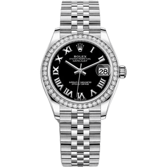 Rolex Datejust 31 Stainless Steel Diamond / Jubilee / Black - Roman 278384RBR-0002