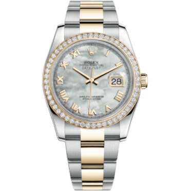 Rolex Datejust 36 Rolesor Yellow Diamond / Oyster / MOP Roman 116243-0026