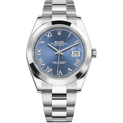Rolex Datejust 41 Stainless Steel Smooth / Oyster / Blue Roman 126300-0017
