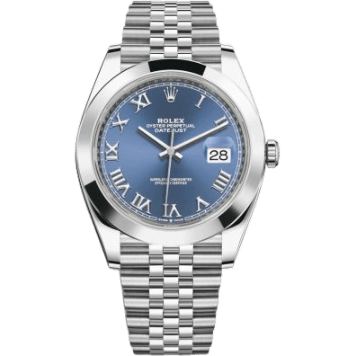 Rolex Datejust 41 Stainless Steel Smooth / Jubilee / Blue Roman 126300-0018