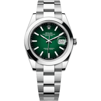 Rolex Datejust 41 Stainless Steel - Smooth / Green Ombré / Oyster 126300-0025