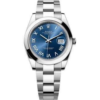 Rolex Datejust 41 Stainless Steel Smooth / Blue - Roman / Oyster 126300-0029