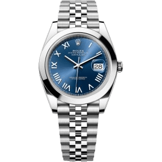 Rolex Datejust 41 Stainless Steel Smooth / Blue - Roman / Jubilee 126300-0030