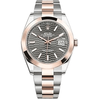 Datejust 41 Rolesor Everose - Smooth / Oyster / Slate - Fluted
