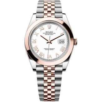 Datejust 41 Stainless Steel - Everose - Smooth / White Roman / Jubilee