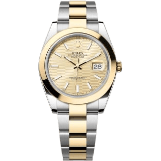 Datejust 41 Rolesor Yellow Smooth / Oyster / Champagne - Fluted