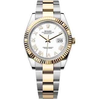 Rolex Datejust 41 Stainless Steel - Yellow Gold - Fluted / White Roman / Oyster 126333-0025