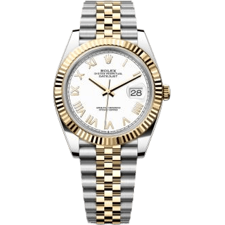 Rolex Datejust 41 Stainless Steel - Yellow Gold - Fluted / White Roman / Jubilee 126333-0026