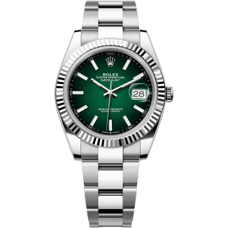 Datejust 41 Stainless Steel - Fluted / Green Ombré / Oyster