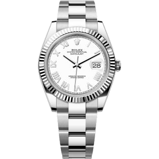 Rolex Datejust 41 Stainless Steel - Fluted / White Roman / Oyster 126334-0035