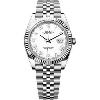 Rolex Datejust 41 Stainless Steel - Fluted / White Roman / Juilee 126334-0036