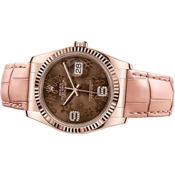 Datejust 36 Everose Strap Chocolate Floral