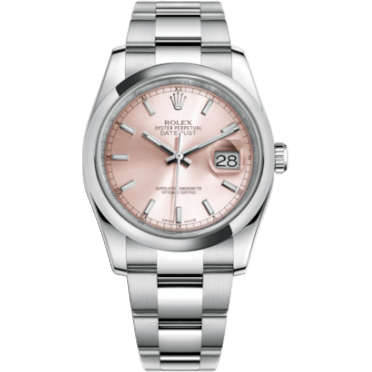 Rolex Datejust 36 Stainless Steel Domed / Oyster / Pink 116200-0079