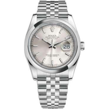Rolex Datejust 36 Stainless Steel Domed / Jubilee / Silver 116200-0084