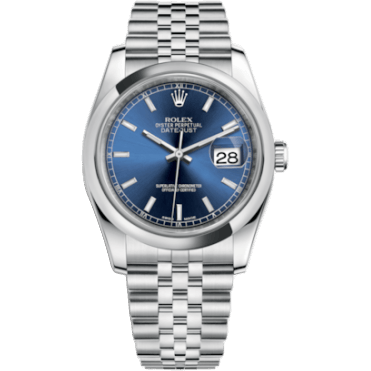 Rolex Datejust 36 Stainless Steel Domed / Jubilee / Blue 116200-0101