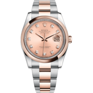 Datejust 36 Rolesor Everose Domed / Oyster / Pink Diamond