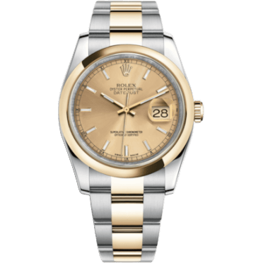 Rolex Datejust 36 Rolesor Yellow Domed / Oyster / Champagne 116203-0125