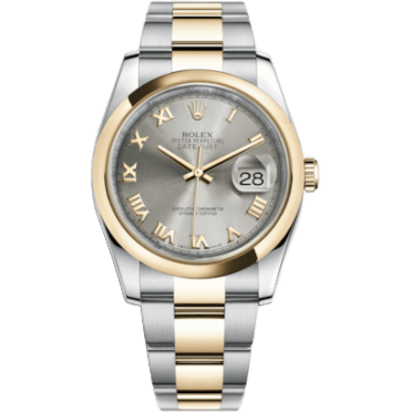 Rolex Datejust 36 Rolesor Yellow Domed / Oyster / Steel Roman 116203-0137