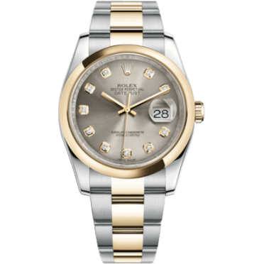 Rolex Datejust 36 Rolesor Yellow Domed / Oyster / Steel Diamonds 116203-0138