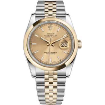 Rolex Datejust 36 Rolesor Yellow Domed / Jubilee / Champagne 116203-0142