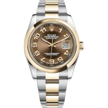 Rolex Datejust 36 Rolesor Yellow Domed / Oyster / Bronze Arabic 116203-0152