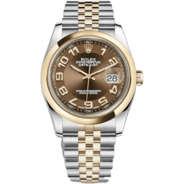 Rolex Datejust 36 Rolesor Yellow Domed / Jubilee / Bronze Arabic 116203-0159