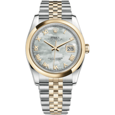 Rolex Datejust 36 Rolesor Yellow Domed / Jubilee / MOP Roman 116203-0164