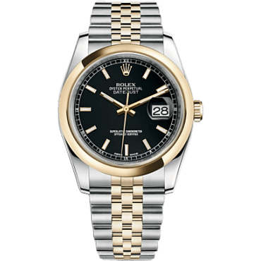 Rolex Datejust 36 Rolesor Yellow Domed / Jubilee / Black 116203-0174