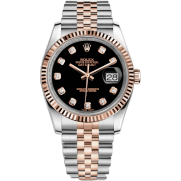 Datejust 36 Rolesor Everose Fluted / Jubilee / Black Diamonds