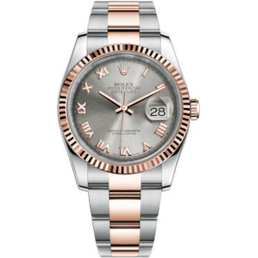 Datejust 36 Rolesor Everose Fluted / Oyster / Steel Roman