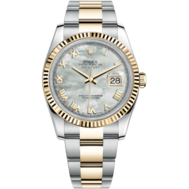 Rolex Datejust 36 Rolesor Yellow Fluted / Oyster / MOP Roman 116233-0176