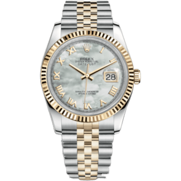 Rolex Datejust 36 Rolesor Yellow Fluted / Jubilee / MOP Roman 116233-0203