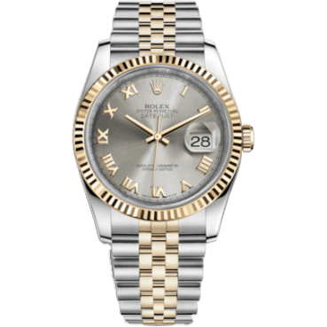 Rolex Datejust 36 Rolesor Yellow Fluted / Jubilee / Steel Roman 116233-0204
