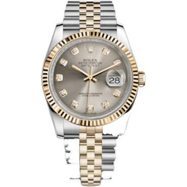 Rolex Datejust 36 Rolesor Yellow Fluted / Jubilee / Steel Diamonds 116233-0205