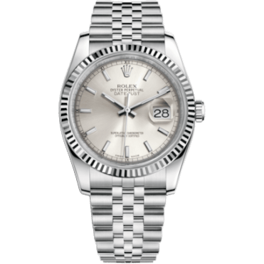 Rolex Datejust 36 Stainless Steel Fluted / Jubilee / Silver 116234-0080