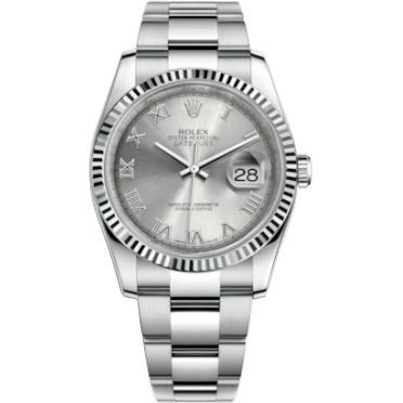 Rolex Datejust 36 Stainless Steel Fluted / Oyster / Rhodium Roman 116234-0092