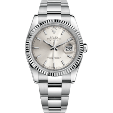 Rolex Datejust 36 Stainless Steel Fluted / Oyster / Silver 116234-0093