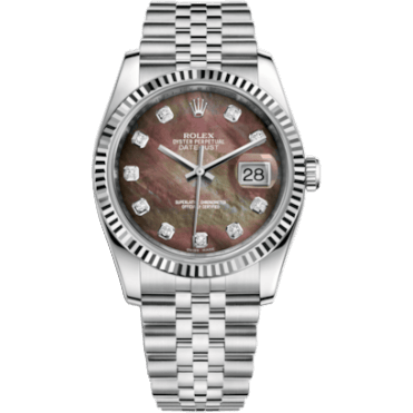 Rolex Datejust 36 Stainless Steel Fluted / Jubilee / Brown MOP 116234-0105