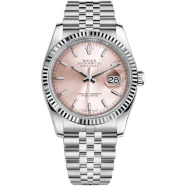 Rolex Datejust 36 Stainless Steel Fluted / Jubilee / Pink 116234-0108