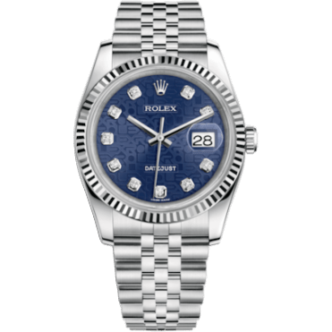 Rolex Datejust 36 Stainless Steel Fluted / Jubilee / Blue Computer 116234-0110