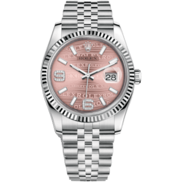 Rolex Datejust 36 Stainless Steel Fluted / Jubilee / Pink Wave 116234-0113
