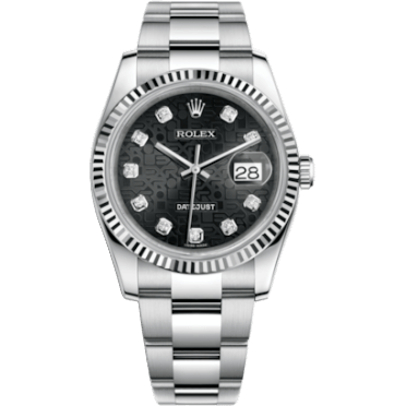 Rolex Datejust 36 Stainless Steel Fluted / Oyster / Black Computer 116234-0122