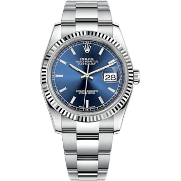 Rolex Datejust 36 Stainless Steel Fluted / Oyster / Blue 116234-0128
